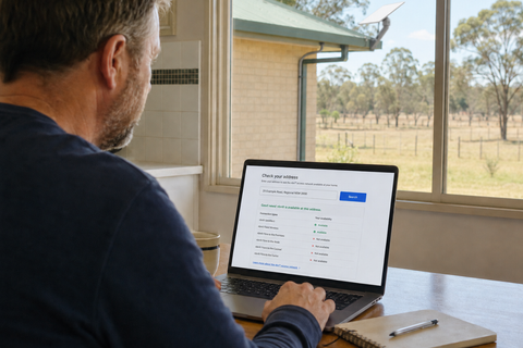 Checking Amazon Leo availability in Australia using an nbn address eligibility search for a rural property