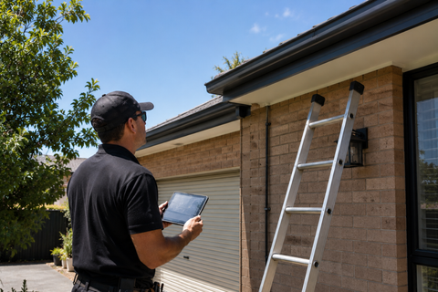 Amazon Leo wall and eave mount assessment on an Australian brick home