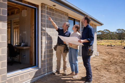 Planning satellite internet conduit and a future receiver mounting point during an Australian new home build