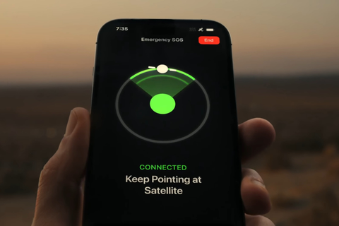 Emergency satellite messaging on smartphone in remote Australia