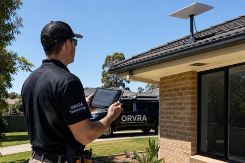 Amazon Leo site survey checklist for installers checking roof access and sky visibility before quoting